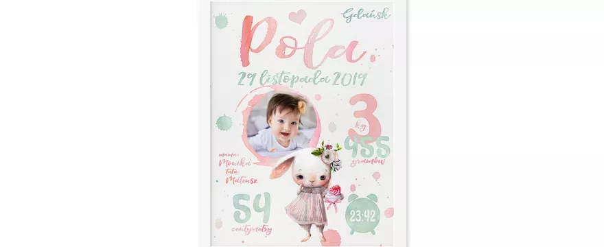 Szukasz udanego prezentu na baby shower? Sprawdź metryczkę dla dziecka