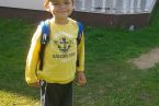 Alek szykuje się do pierwszego dnia w  szkole:)