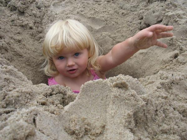 Justynka na plaży